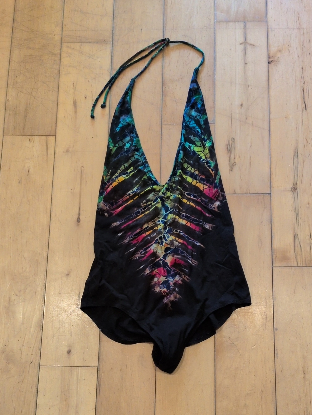 Warrior Within Designs Rainbow Tye Dye Halter Bodysuit